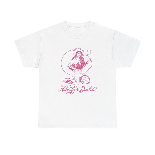 Nobody's Darling Cowgirl Vintage Graphic T-Shirt, Unisex Cotton Shirt