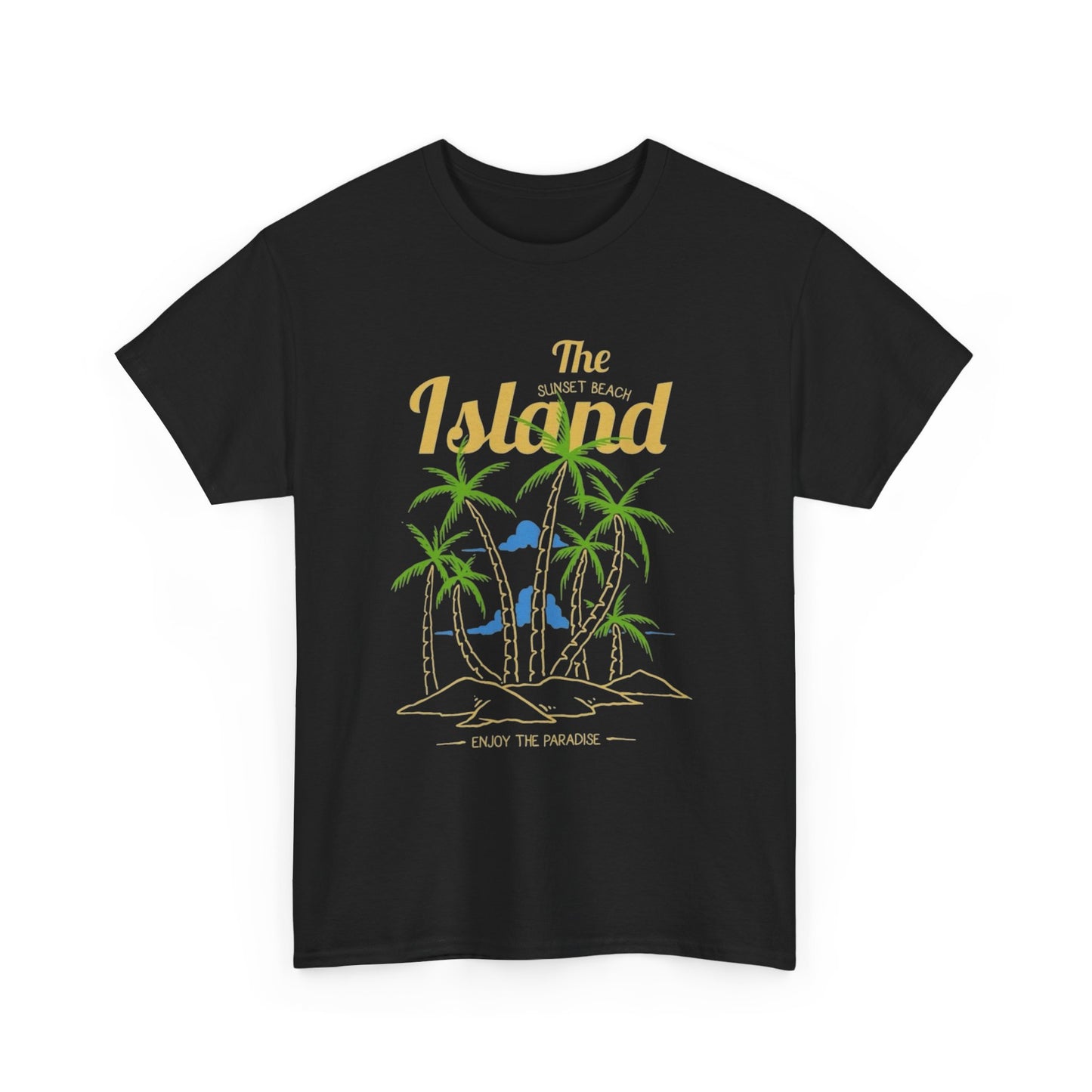 Sunset Beach Graphic T Shirt NEW Unisex Heavy Cotton Tee