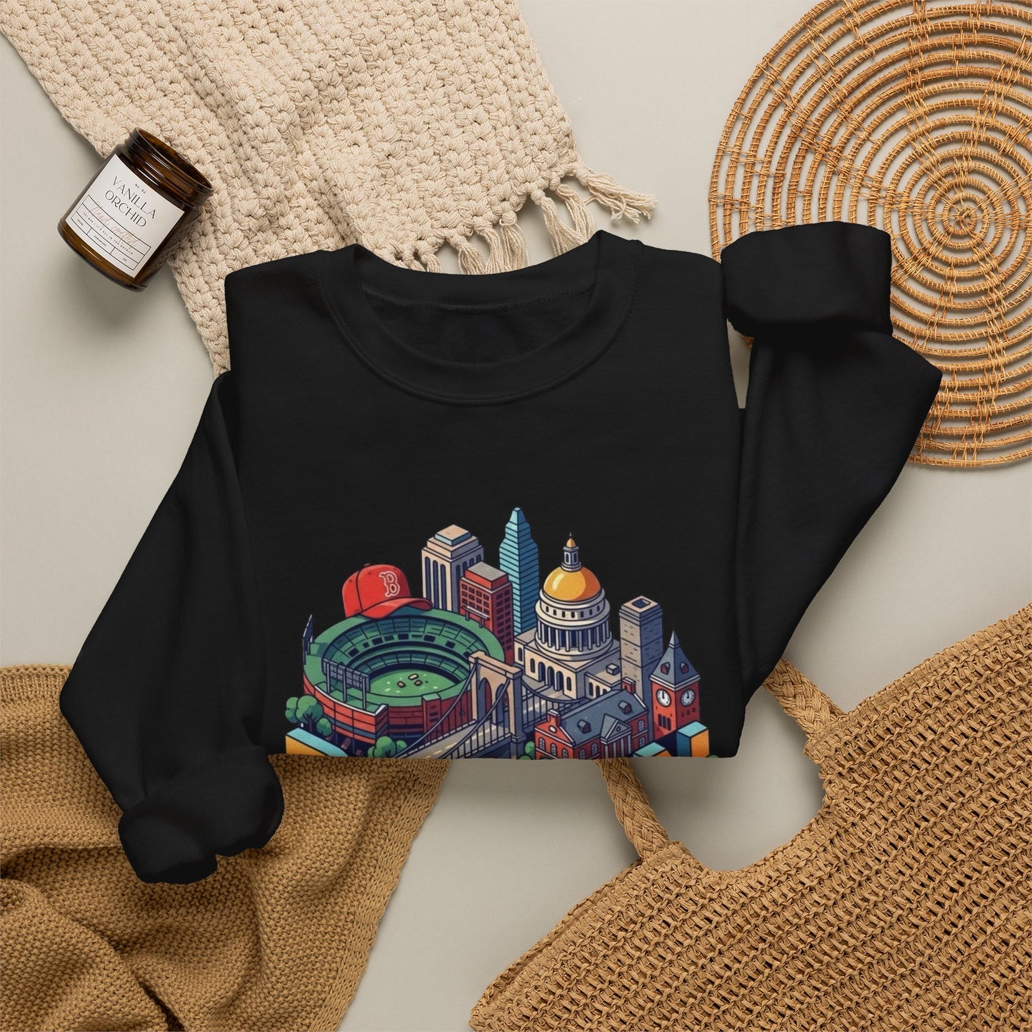 Boston Graphic Sweater NEW Unisex Heavy Blend™ Crewneck Sweatshirt