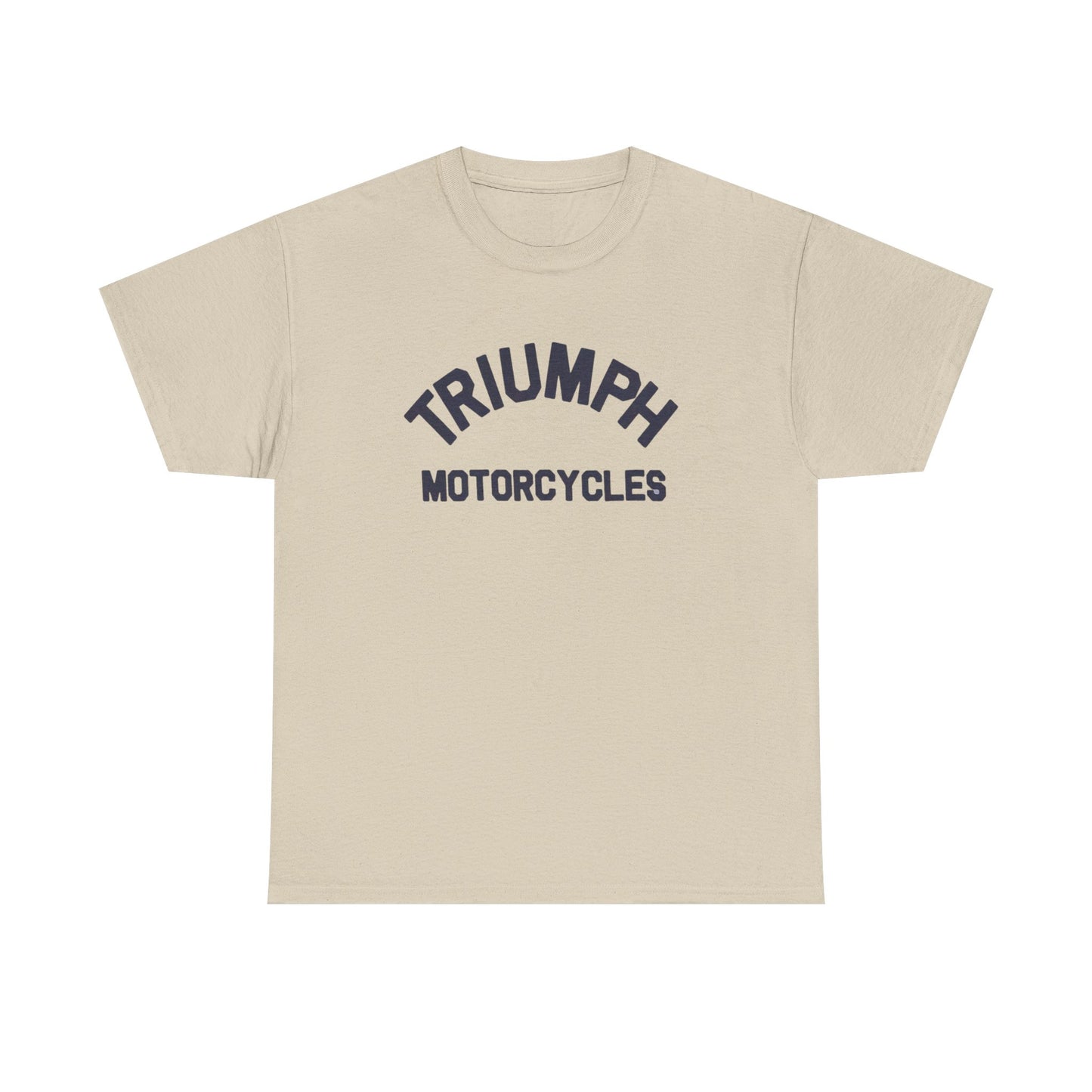 Triumph Motorcycles Tshirt Vintage Logo Classic Fit Unisex Heavy Cotton Tee