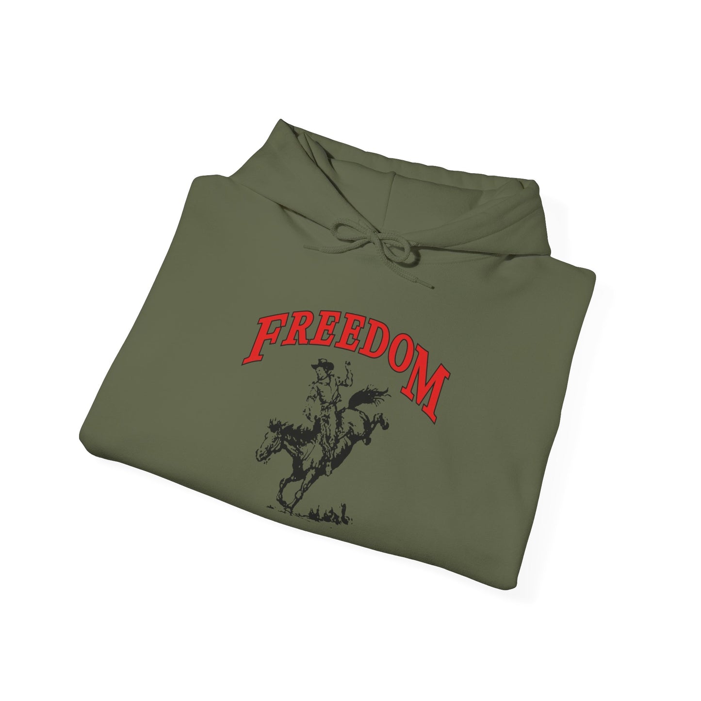 Freedom Horses Graphic Hoodie Unisex Heavy Blend™ Hooded Sweatshirt