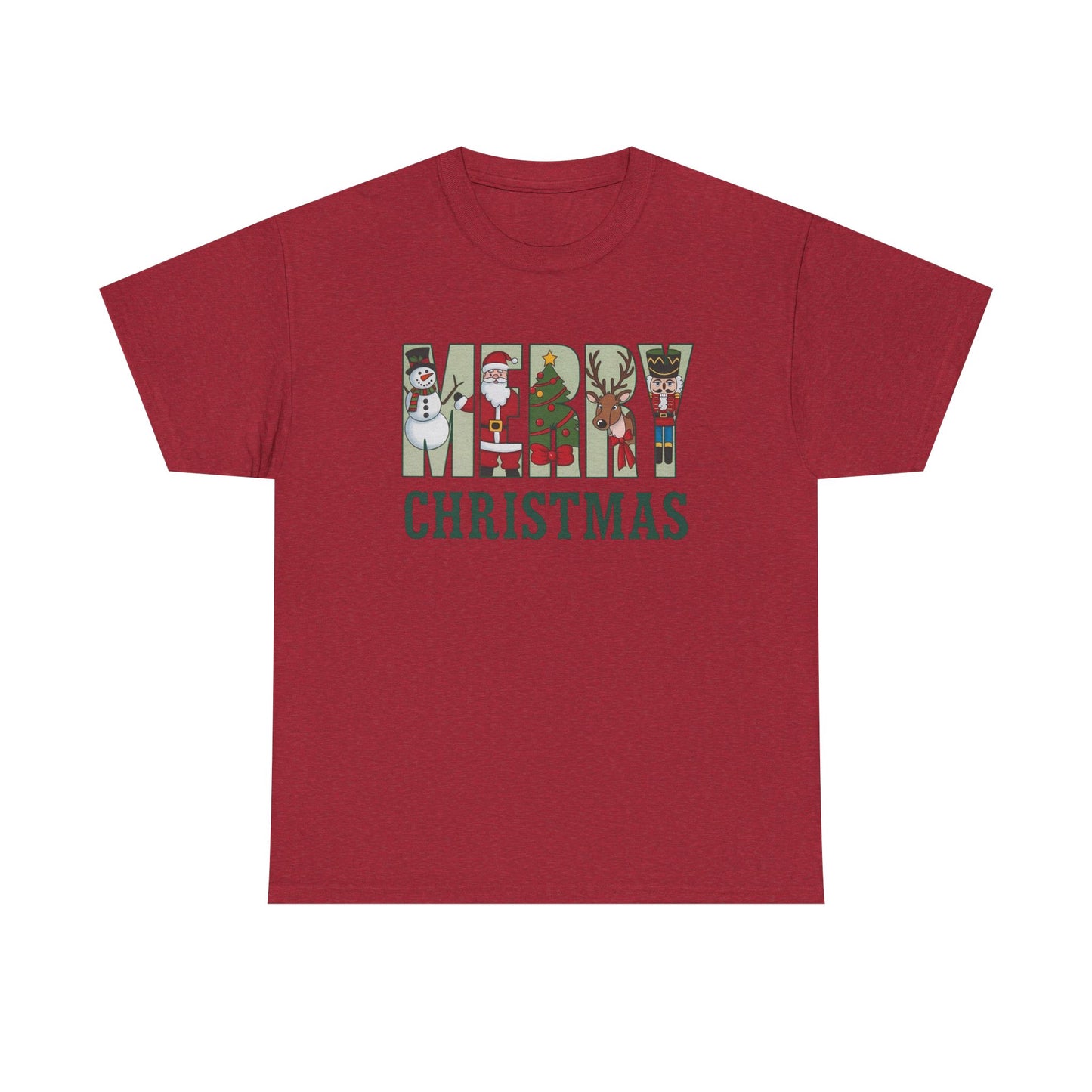 Merry Christmas Happy Holidays Graphic T Shirt NEW Unisex Heavy Cotton Tee