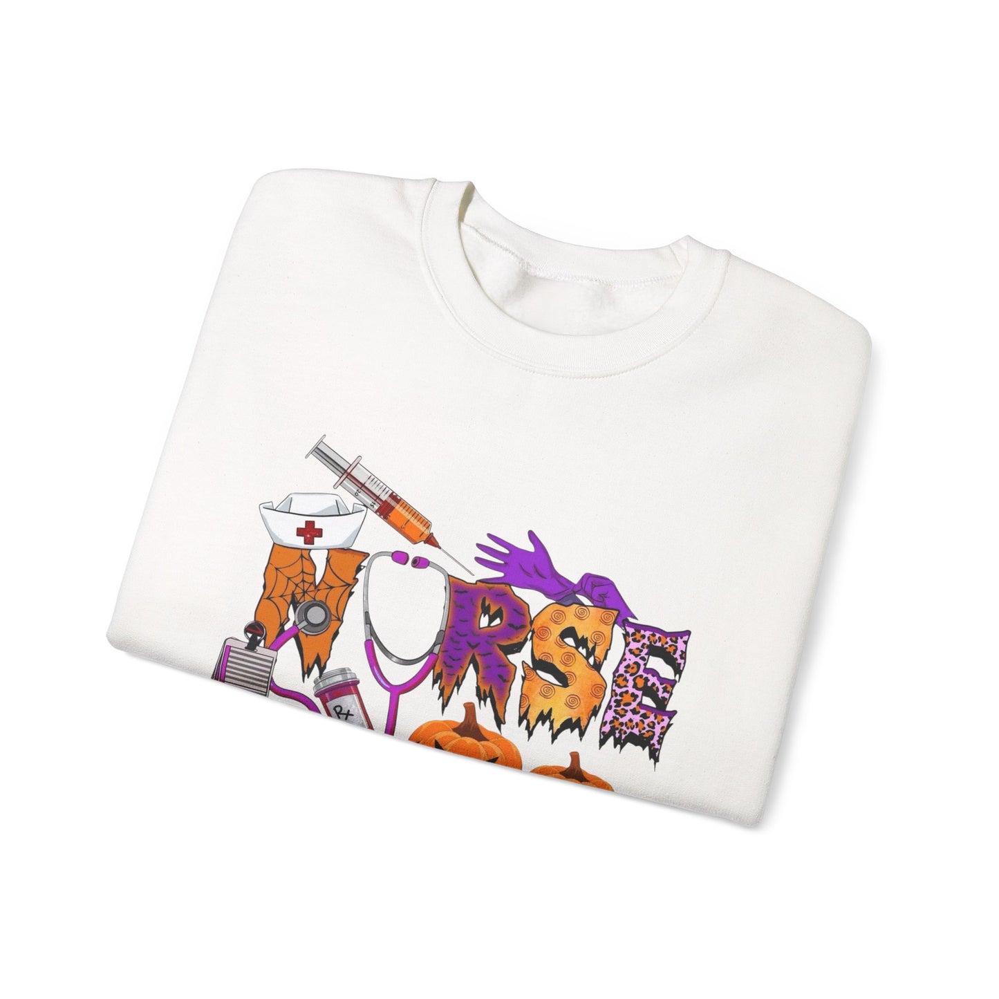 Halloween Nurse Graphic Sweater NEW Unisex Heavy Blend™ Crewneck Sweatshirt