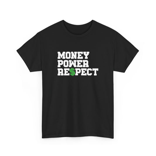 Money Power Respect Graphic T Shirt Men's Heavy Cotton Tee