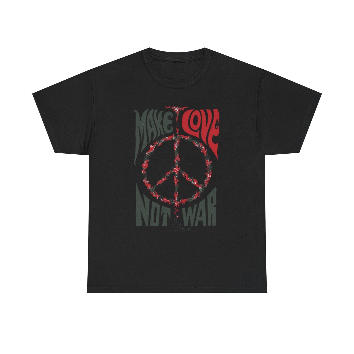 Make Love Not War Vintage Graphic T Shirt NEW Heavy Cotton Tee