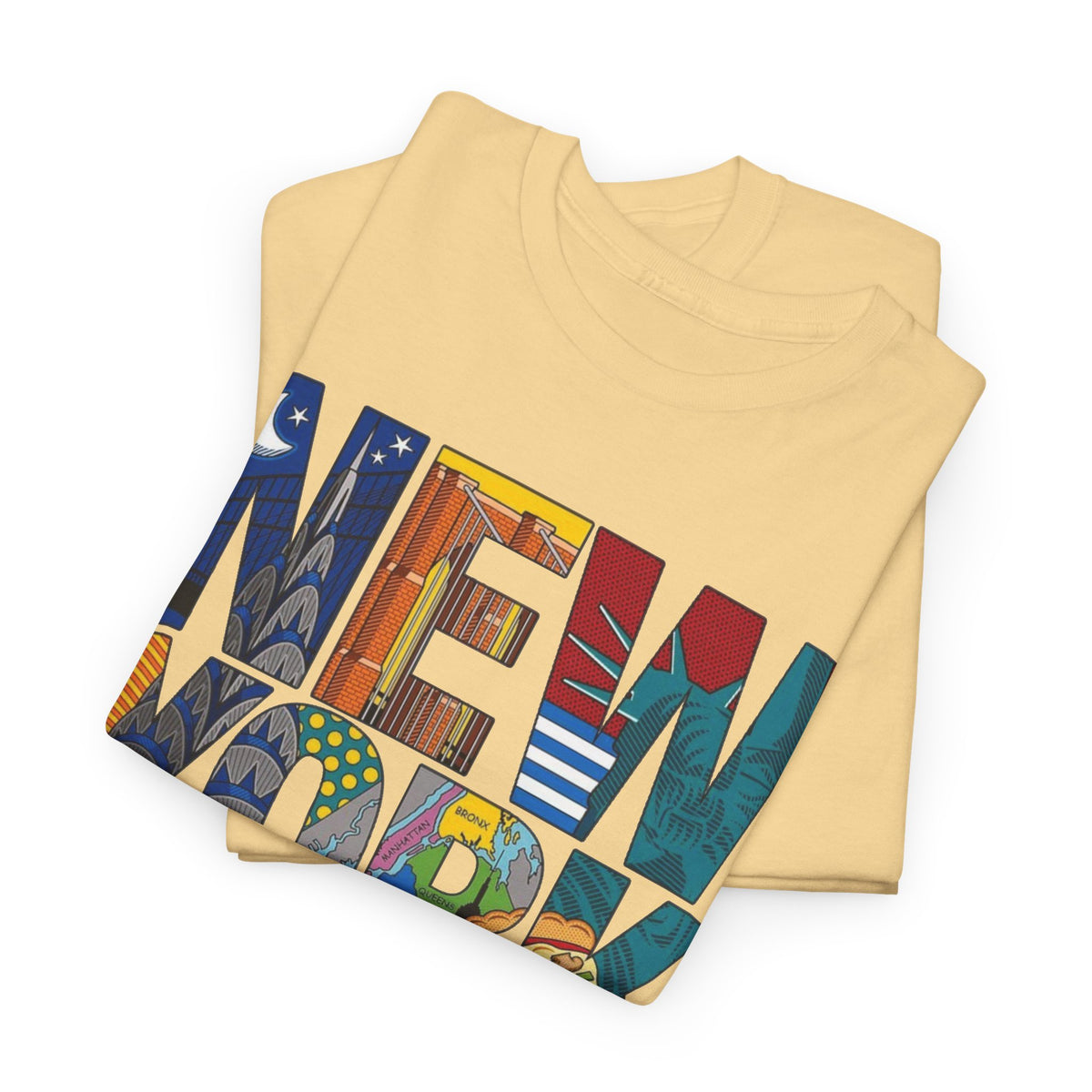New York City Art Graphic T Shirt Men's Classic Retro Heavy Cotton Tee