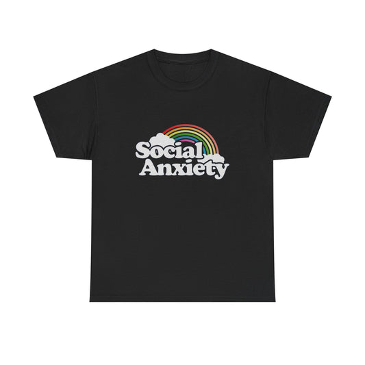 Social Anxiety MULTIPLE COLORS Graphic T Shirt NEW Adult Tee
