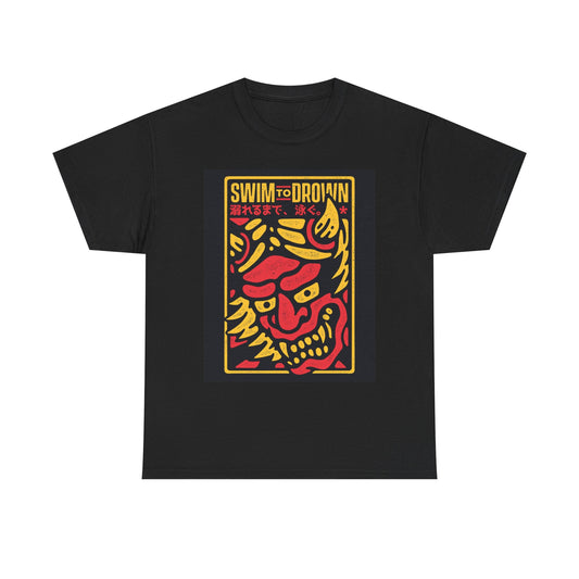 Swim To Drown Graphic T Shirt Vintage Art Unisex Heavy Cotton Tee