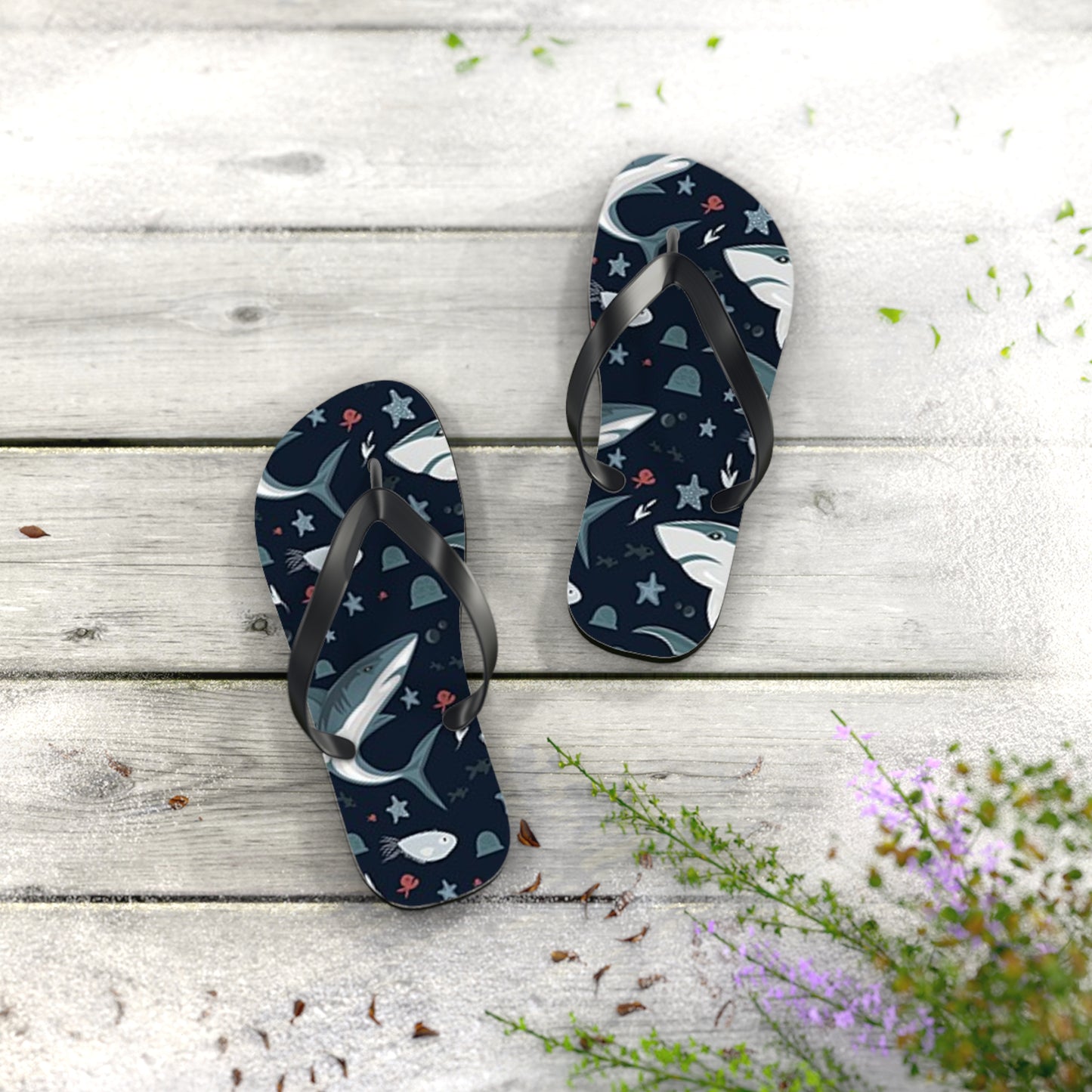 Shark Summer Sandals, Beach Shoes, Vacation Flip Flops, Pool Slides, Comfortable