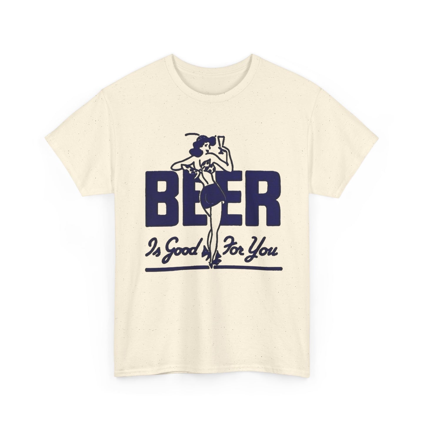 Beer Is Good For You Graphic T Shirt NEW Vintage Unisex Heavy Cotton Tee
