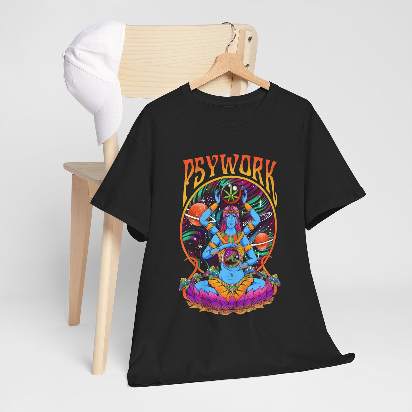 Trippy Psyswork Graphic T Shirt NEW ADULT Unisex Heavy Cotton Tee