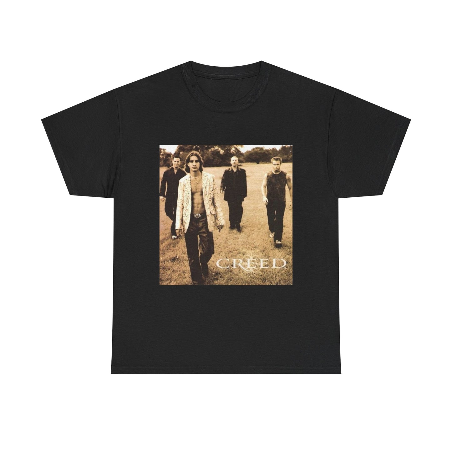 Creed Tshirt Vintage Rock Band Album Cover Garage Beers Unisex Heavy Cotton Tee