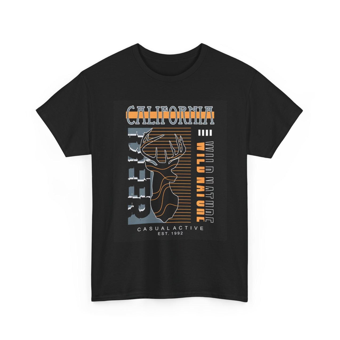 California Deer Wild Nature T Shirt Unisex Heavy Cotton Tee