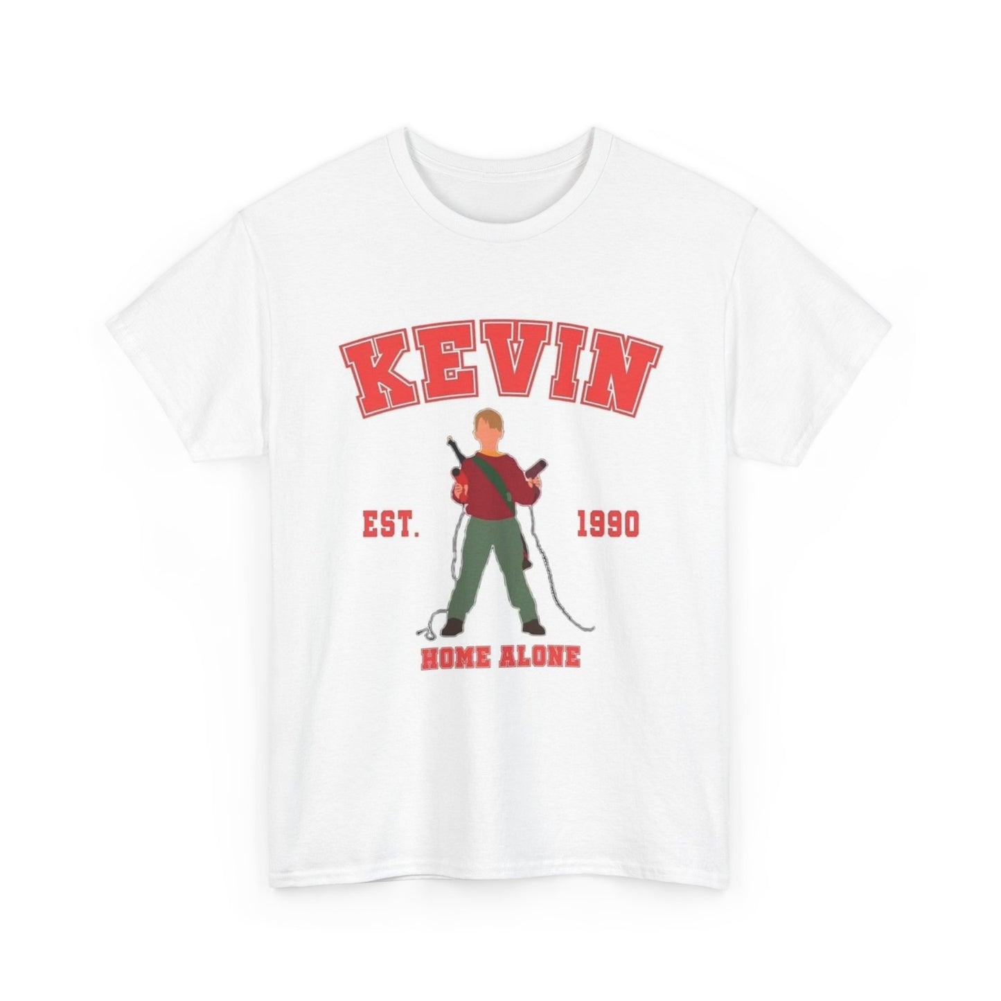 Home Alone Kevin Graphic T Shirt Vintage Movie Retro Christmas Heavy Cotton Tee