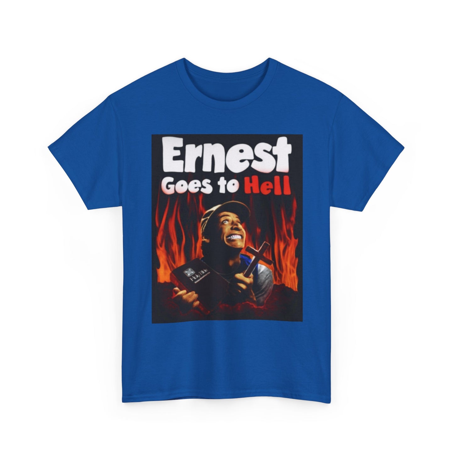 Ernest Goes To Hell Graphic T Shirt Funny Vintage Poster Unisex Heavy Cotton Tee