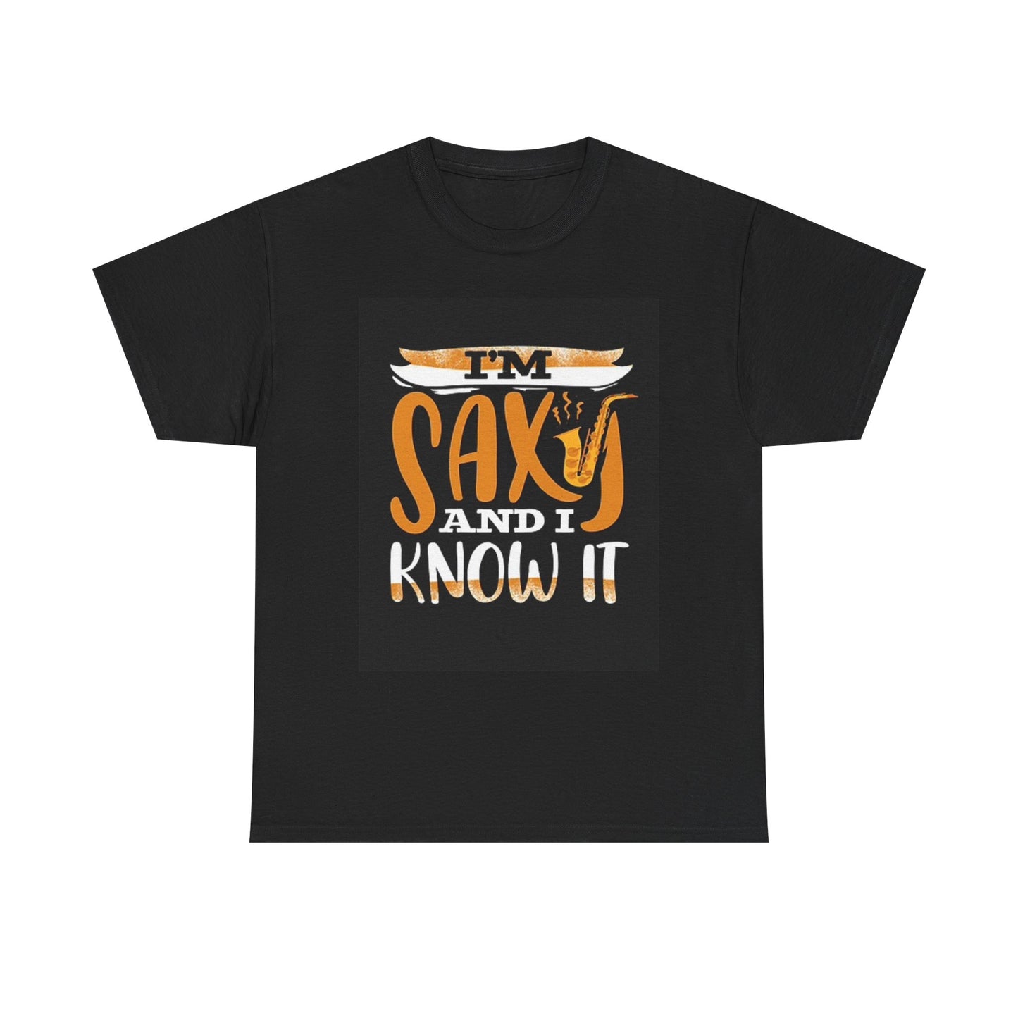 Saxophone Graphic  T Shirt Funny Music Unisex Heavy Cotton Tee