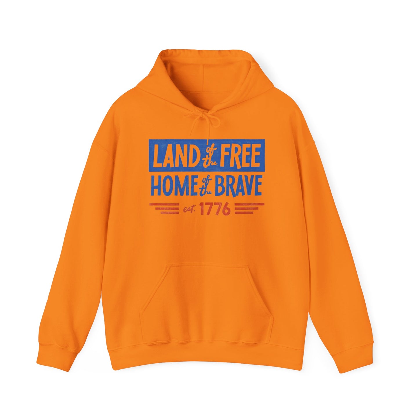 Land Of The Free Home Of The Brave USA Graphic Hoodie Unisex Hooded Sweatshirt