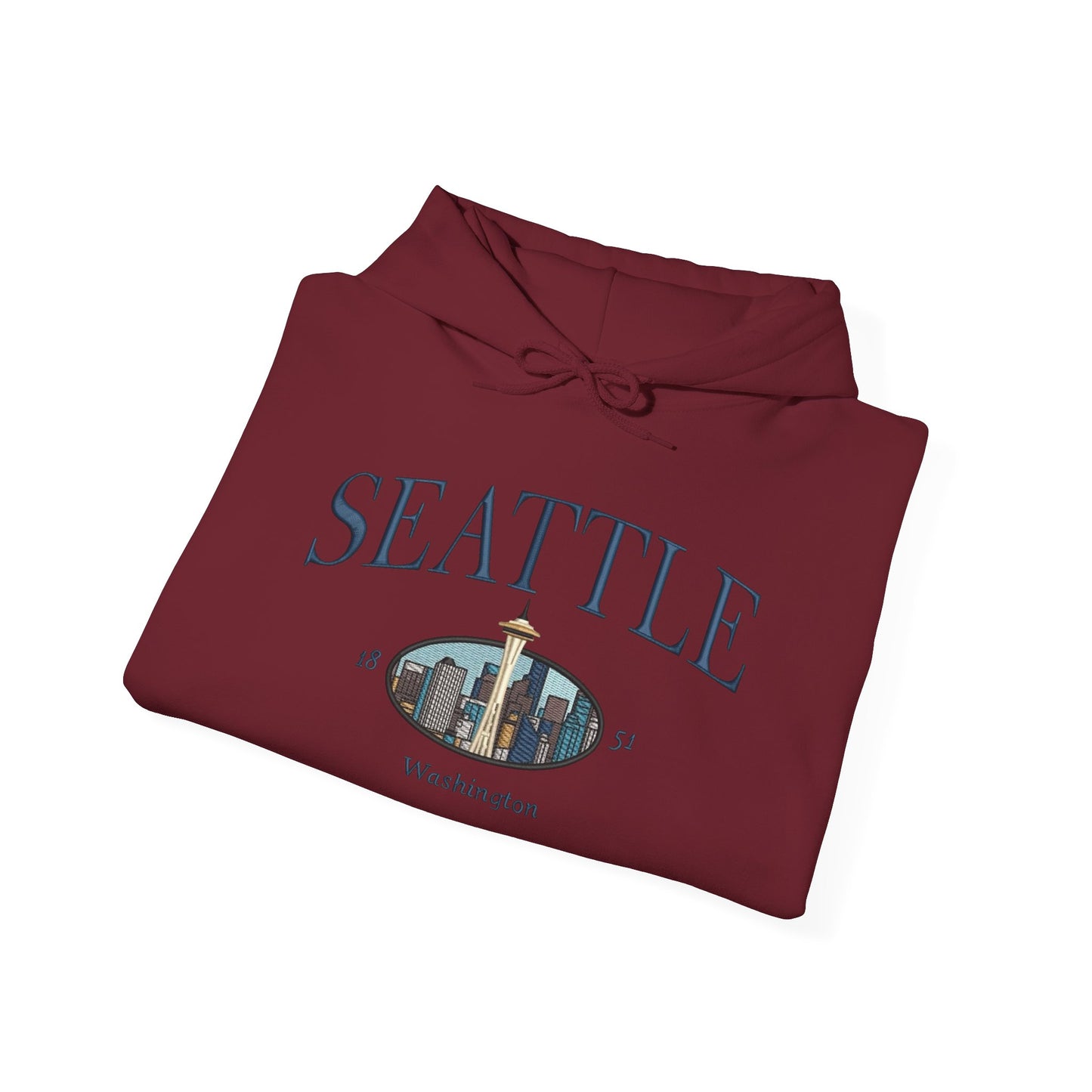 Seattle Washington Graphic Hoodie Heavy Blend Sweatshirt NEW