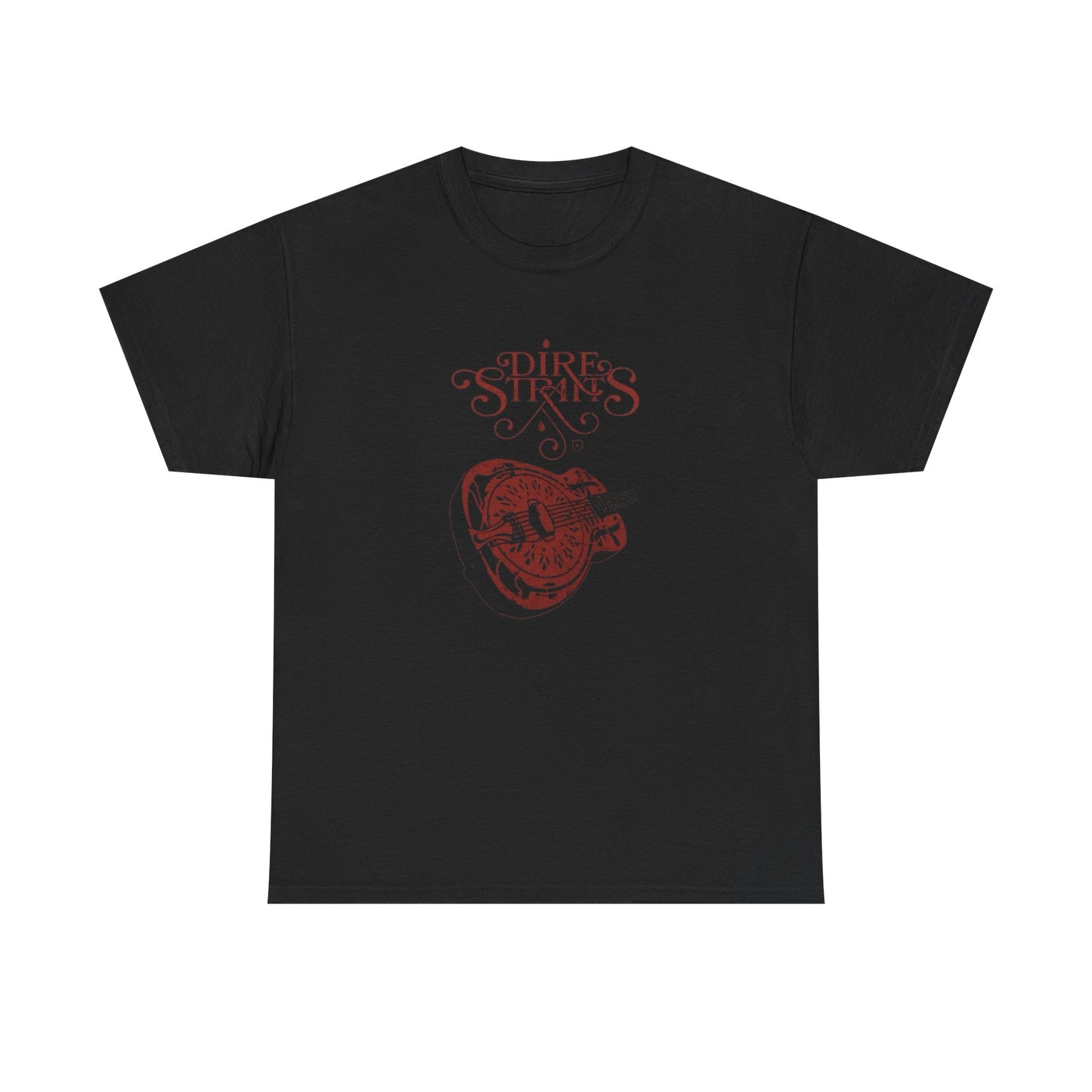 Dire Straits Vintage Guitar Graphic T Shirt NEW ADULT Unisex Heavy Cotton Tee
