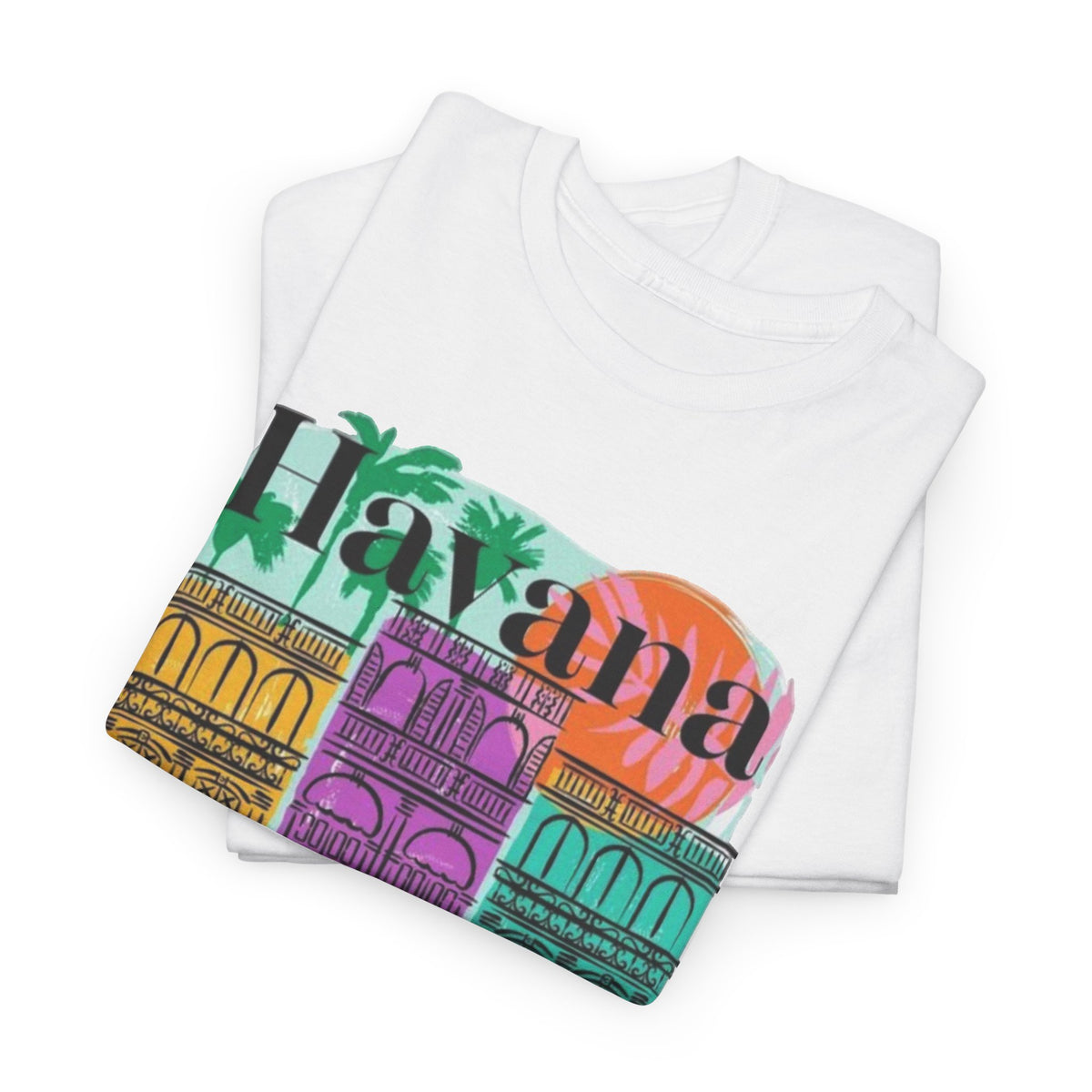Havana Cuba Graphic T Shirt Men's Retro Travel Art Heavy Cotton Tee