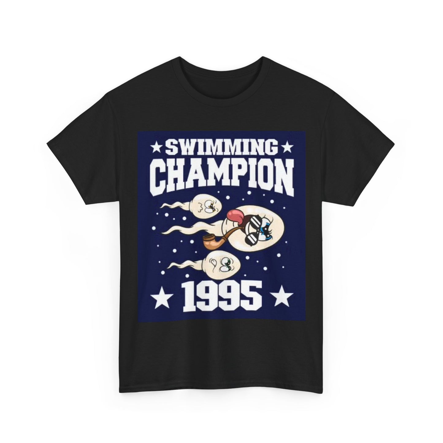 Swimming Champion Tshirt Funny 1985 Jokes Unisex Heavy Cotton Tee
