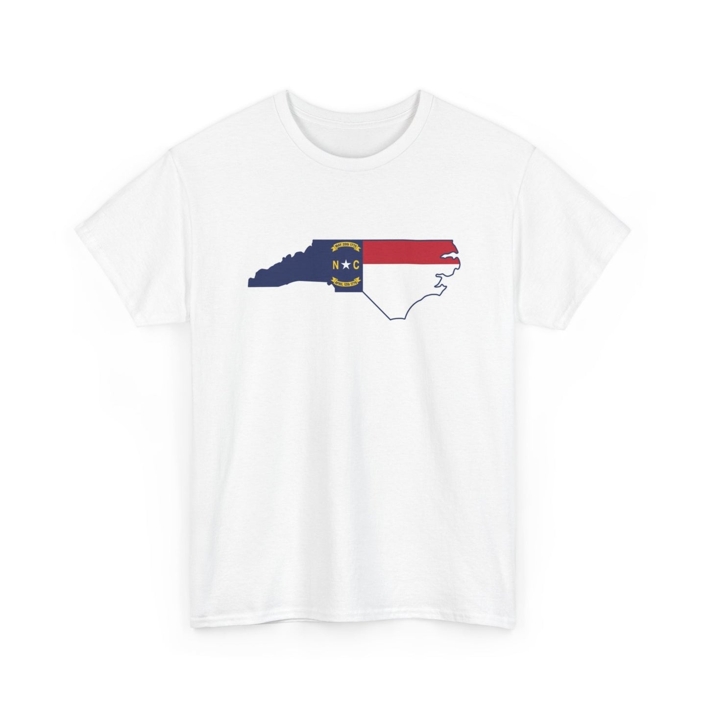 NC Flag State Logo BRAND NEW Apparel T Shirt Unisex Unisex Heavy Cotton Tee