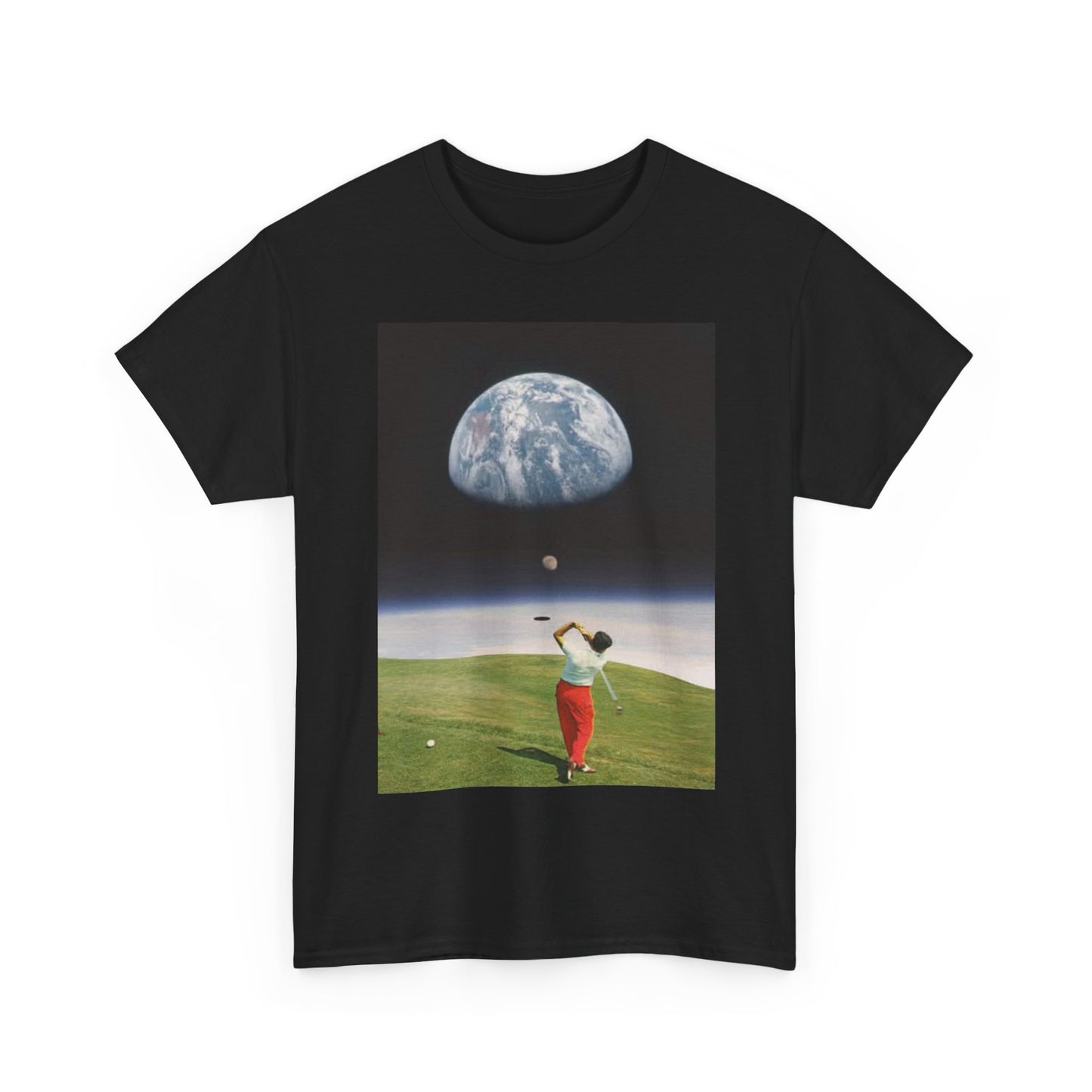 Golfing On The Moon Tshirt Outdoors Happy Gilmore Unisex Heavy Cotton Tee