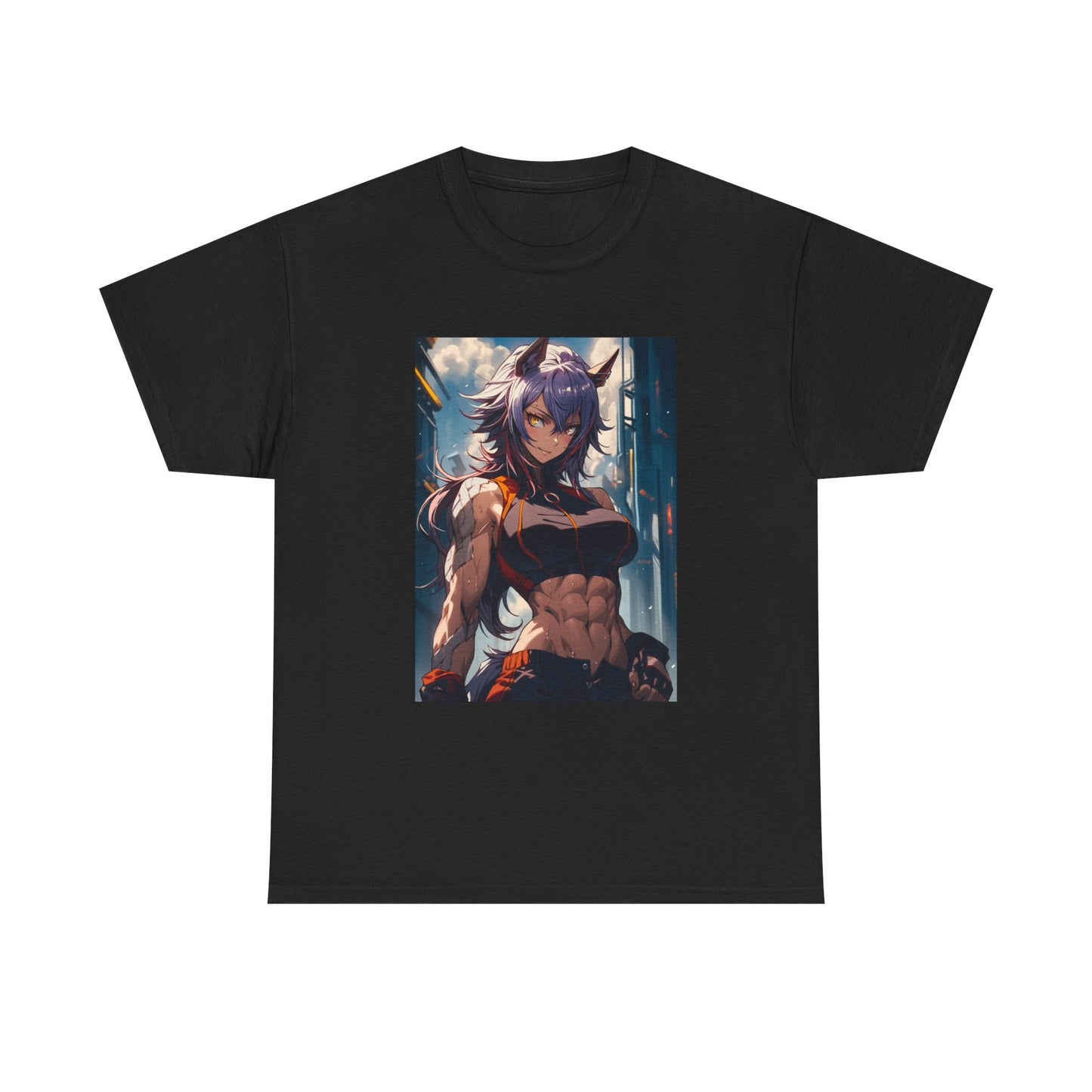Waifu Anime T-shirt Girl Graphic Cartoon Retro Gaming Unisex Heavy Tee Gamer 24