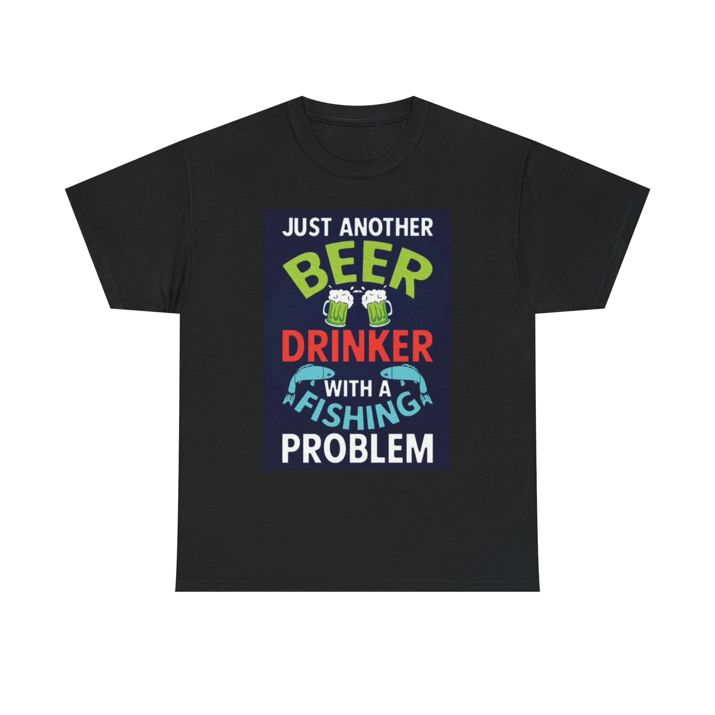 Drinking Beer And Fishing Shirt Funny Gift Outdoors Unisex Heavy Cotton Tee