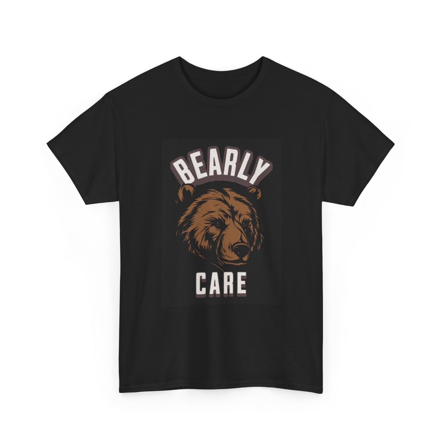 Bearly Care Graphic T Shirt Grizzly Outdoors Camping Unisex Heavy Cotton Tee