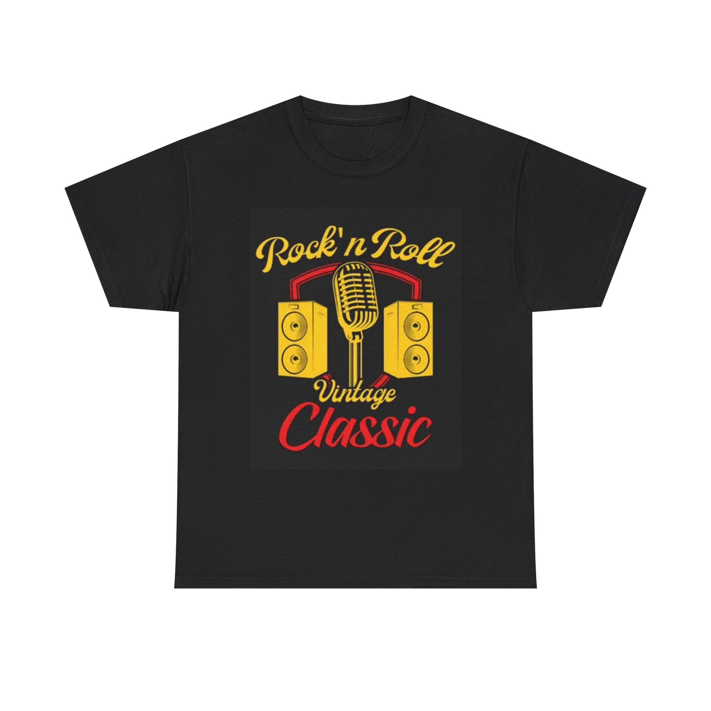 Rock And Roll Vintage Classic Graphic T Shirt Gift Unisex Heavy Cotton Tee