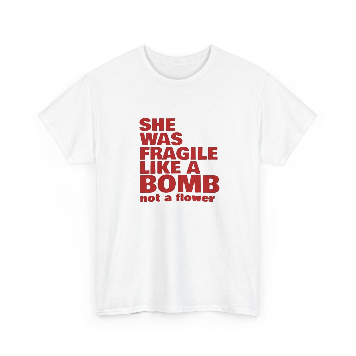She Was Fragile Art Graphic T Shirt NEW ADULT Unisex Heavy Cotton Tee