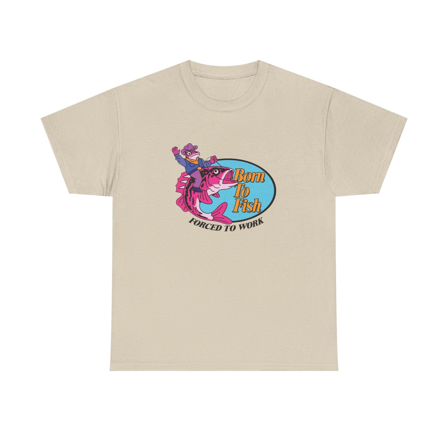 Born To Fish Graphic T Shirt NEW Adult Unisex Heavy Cotton Tee