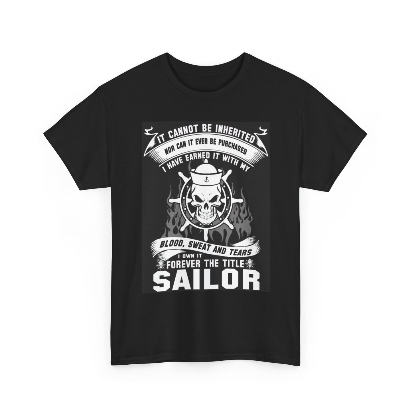 Forever A Sailor Graphic T Shirt Navy Veteran Unisex Heavy Cotton Tee