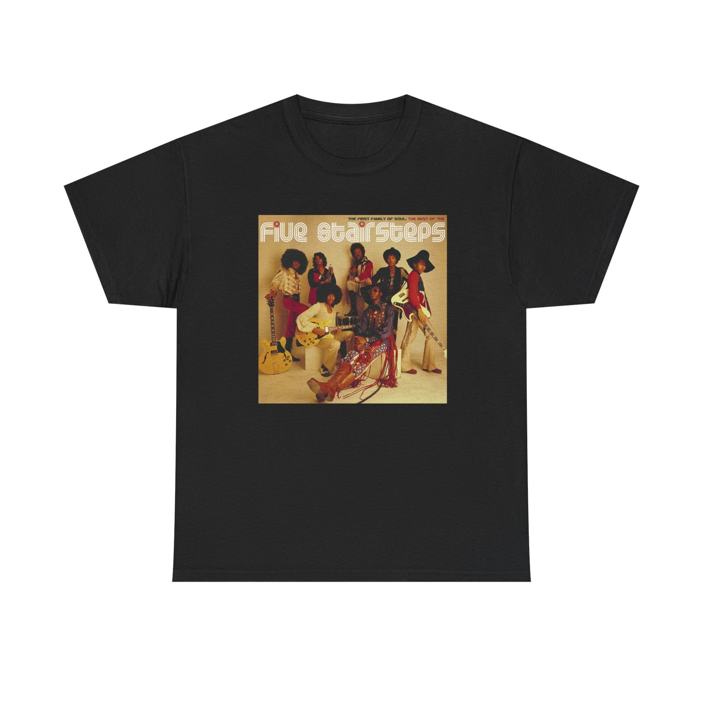 The Five Stair Steps Shirt Retro Album Cover 70s Vintage Unisex Heavy Cotton Tee