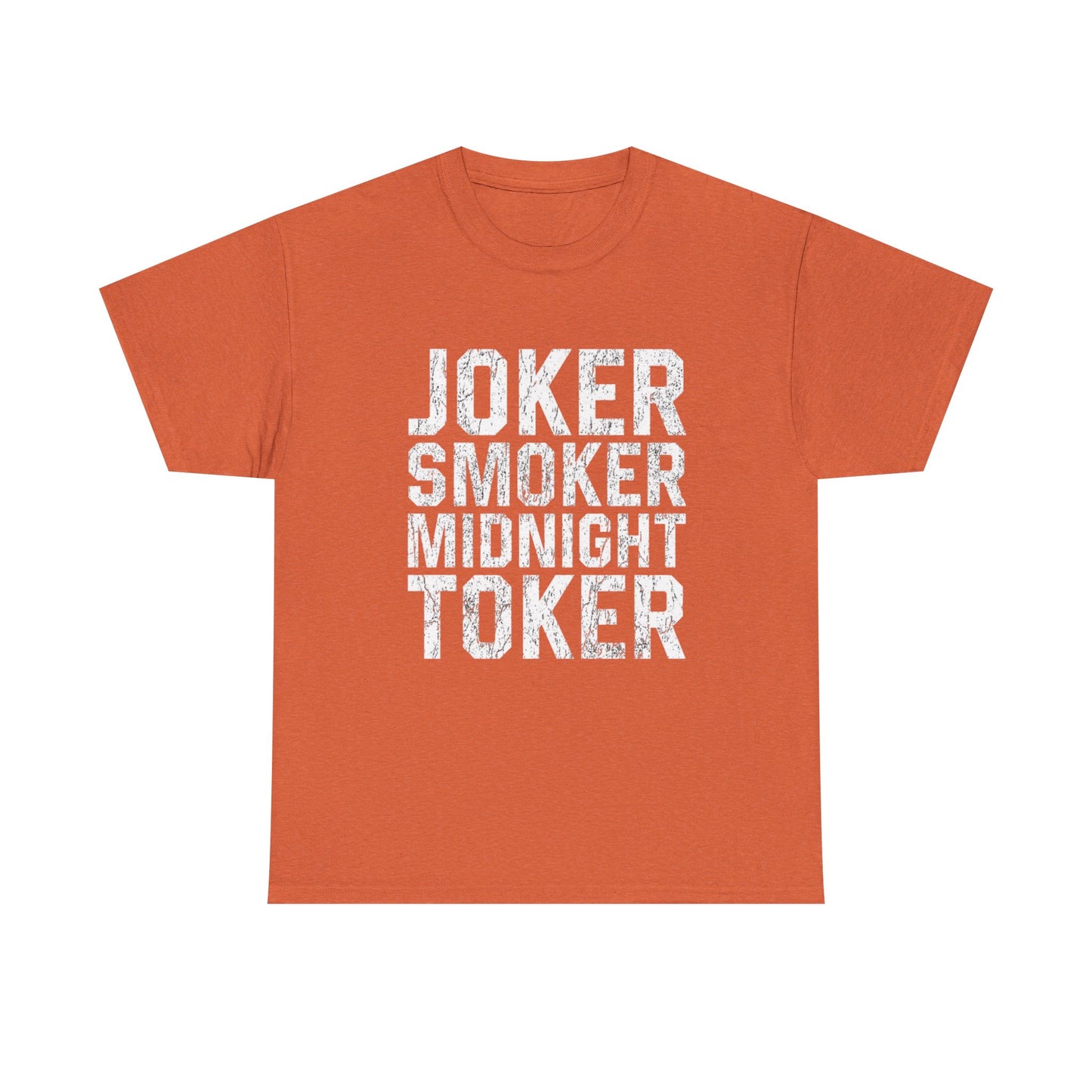 Joker Smoker Midnight Toker T Shirt Graphic Unisex Heavy Cotton Tee NEW GIFT