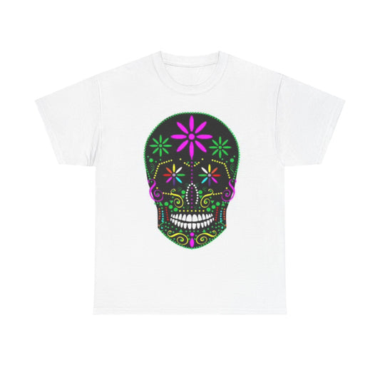 Day Of The Dead Tee, Vintage Art Graphic T-Shirt, Unisex Cotton Shirt, De Skull