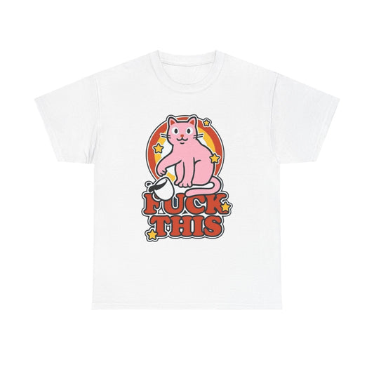 Funny Cat Graphic T-Shirt Men's Women's Heavy Cotton Tee NEW GIFT