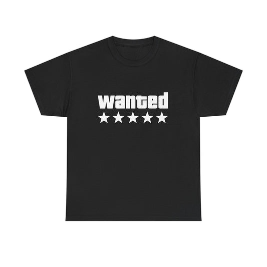 Wanted Five Stars GTA Graphic T Shirt NEW ADULT