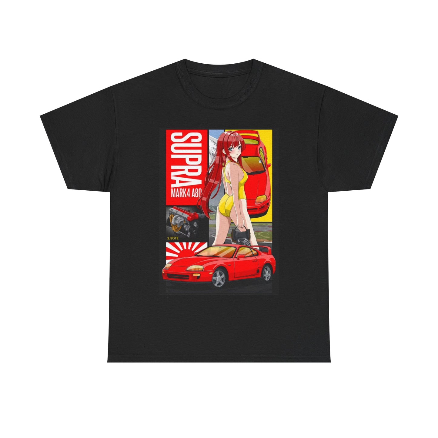 Waifu Anime T-shirt Girl Graphic Cartoon Retro Gaming Unisex Heavy Tee Gamer 50