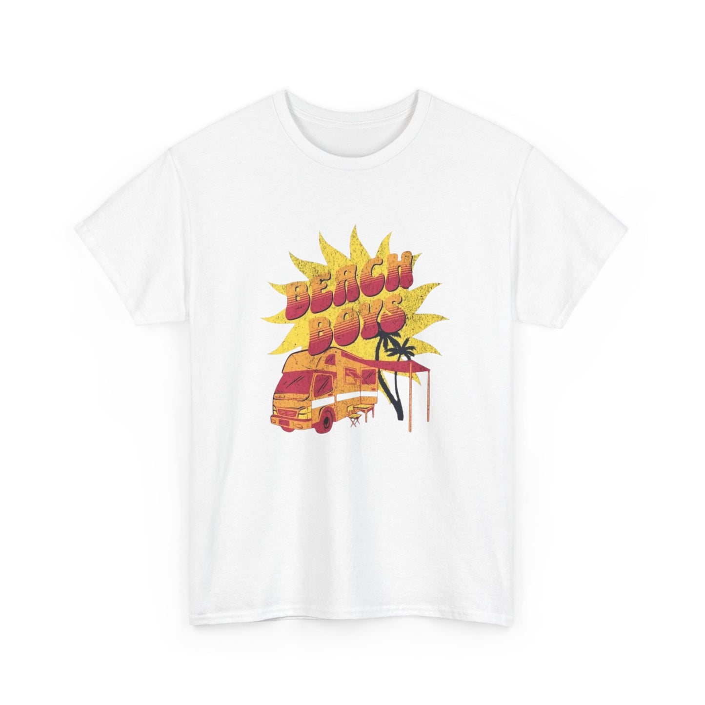 Beach Van Vacation Camping T-Shirt Unisex Heavy Cotton Tee Gift New