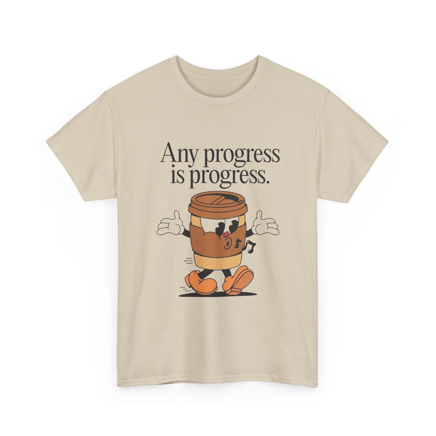 Any Progress Is Progress Graphic T Shirt NEW ADULT TEE VINTAGE