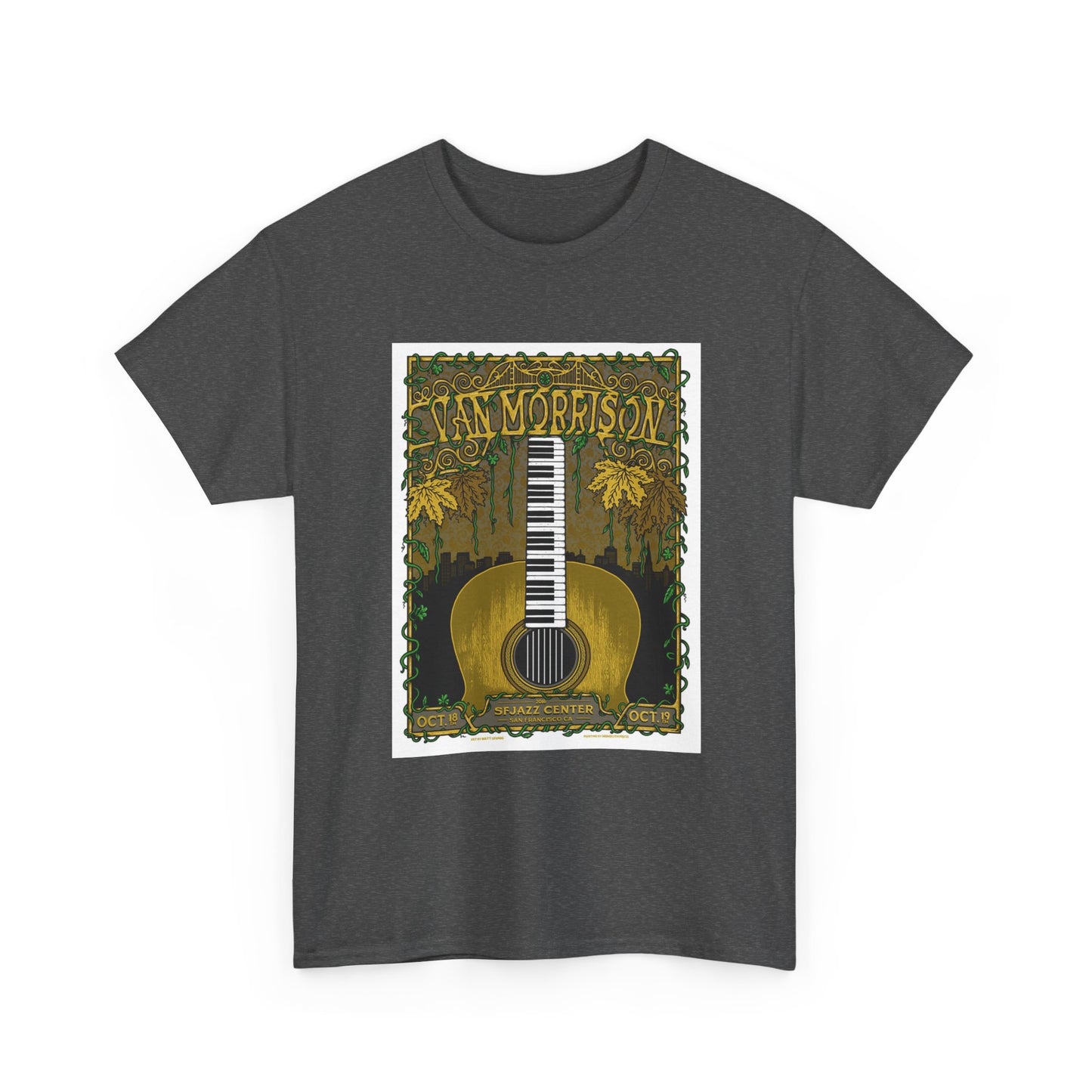 Van Morrison Tshirt Classic Rock Merch Graphic Retro Unisex Heavy Cotton Tee