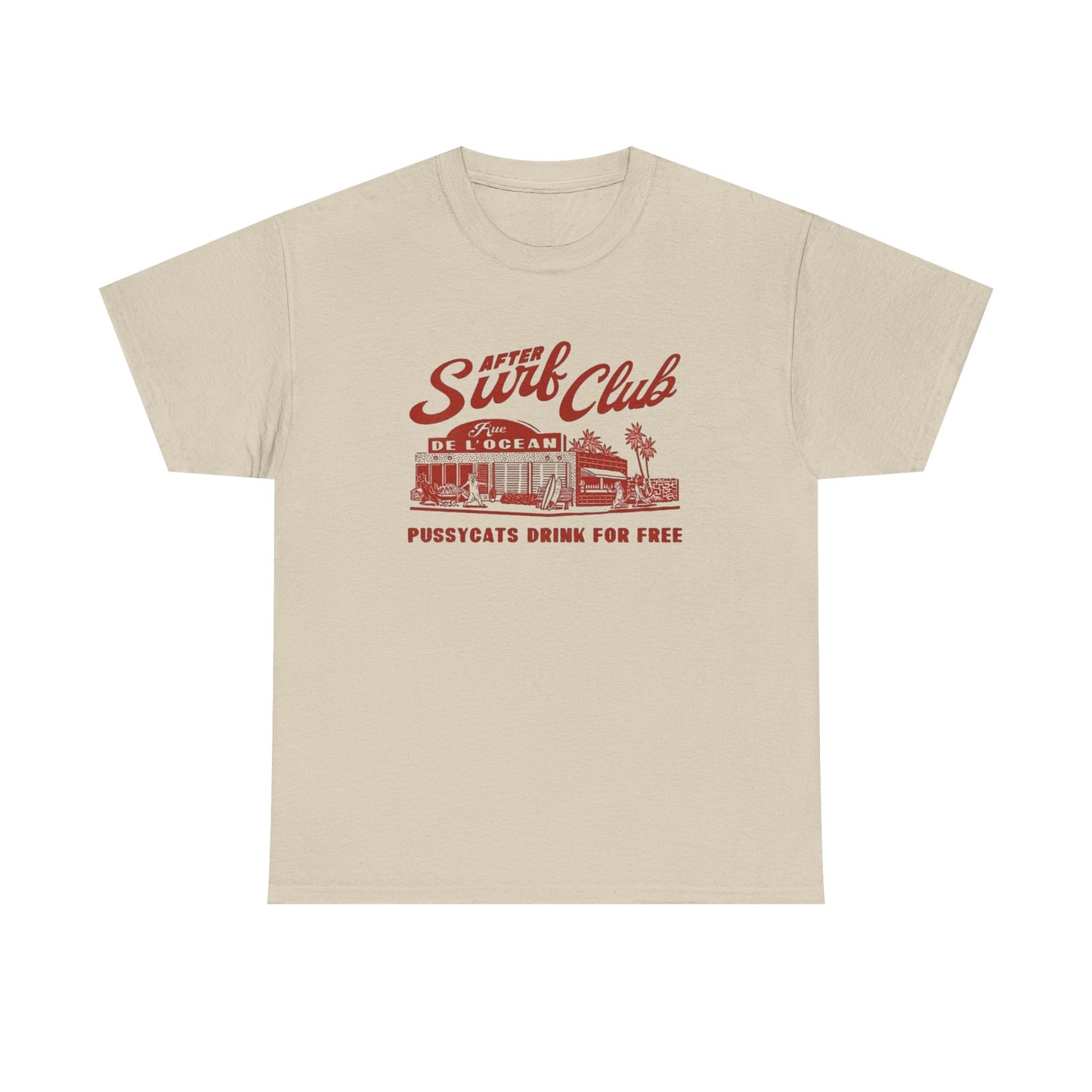 Surf Club Graphic T Shirt NEW Vintage Unisex Heavy Cotton Tee