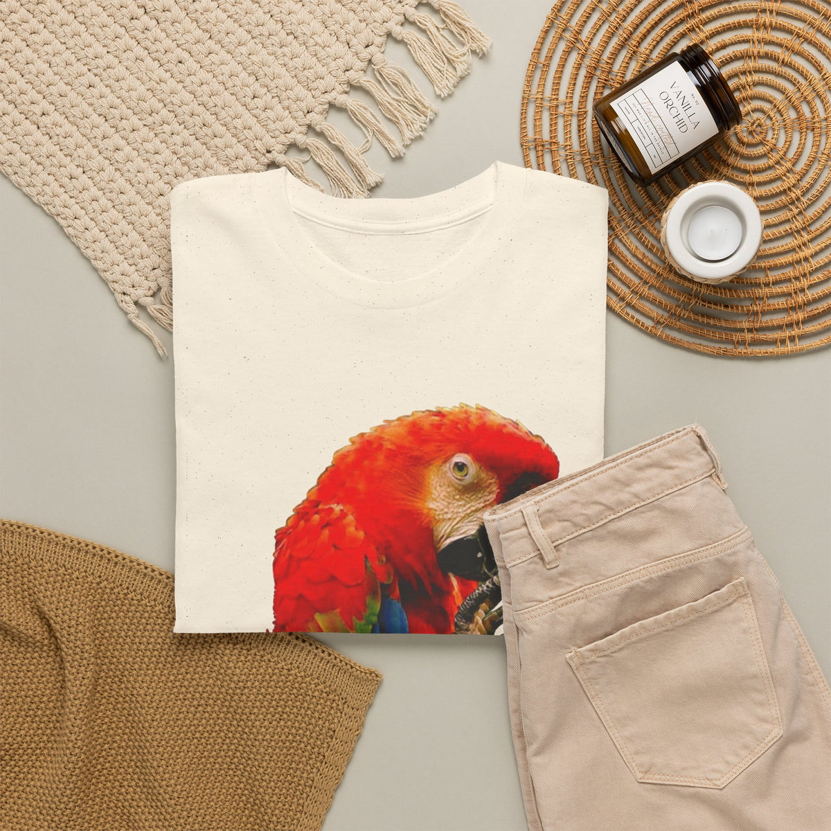 Costa Rica Birds Graphic T Shirt Men's Retro  Heavy Cotton Tee