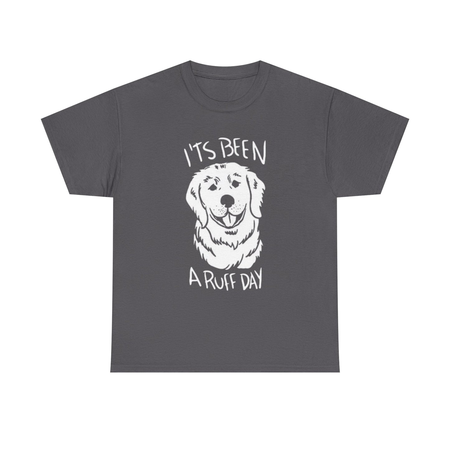 Its Been A Ruff Day Funny Golden Retriever Graphic T Shirt Unisex Heavy Cotton