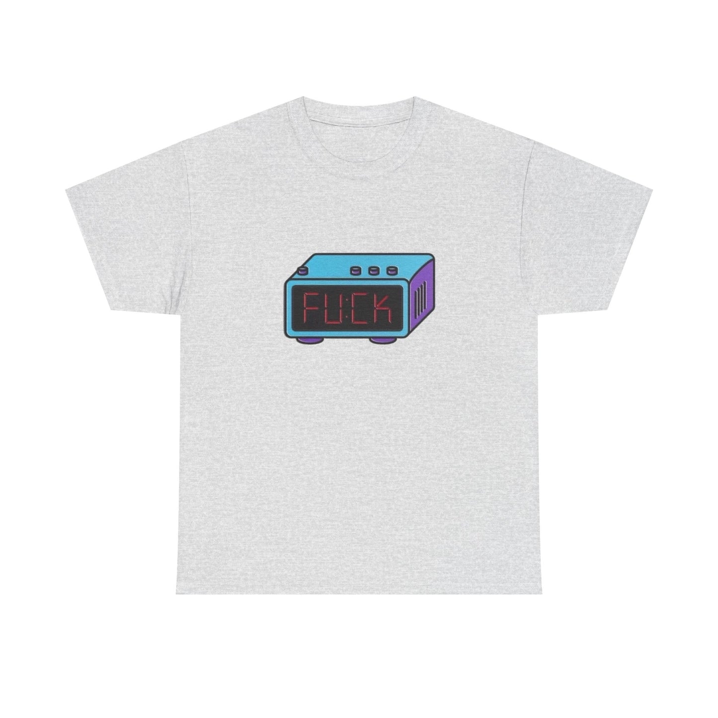Funny Alarm Clock Wake Up Graphic T Shirt Unisex Heavy Cotton Tee Gift New