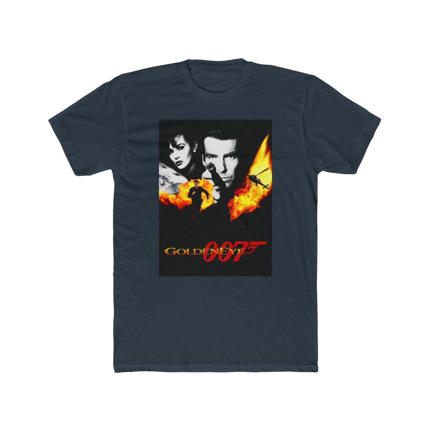 Golden eye bond 90s gamer retro gaming sailor jerrry vintage Men's Cotton Crew