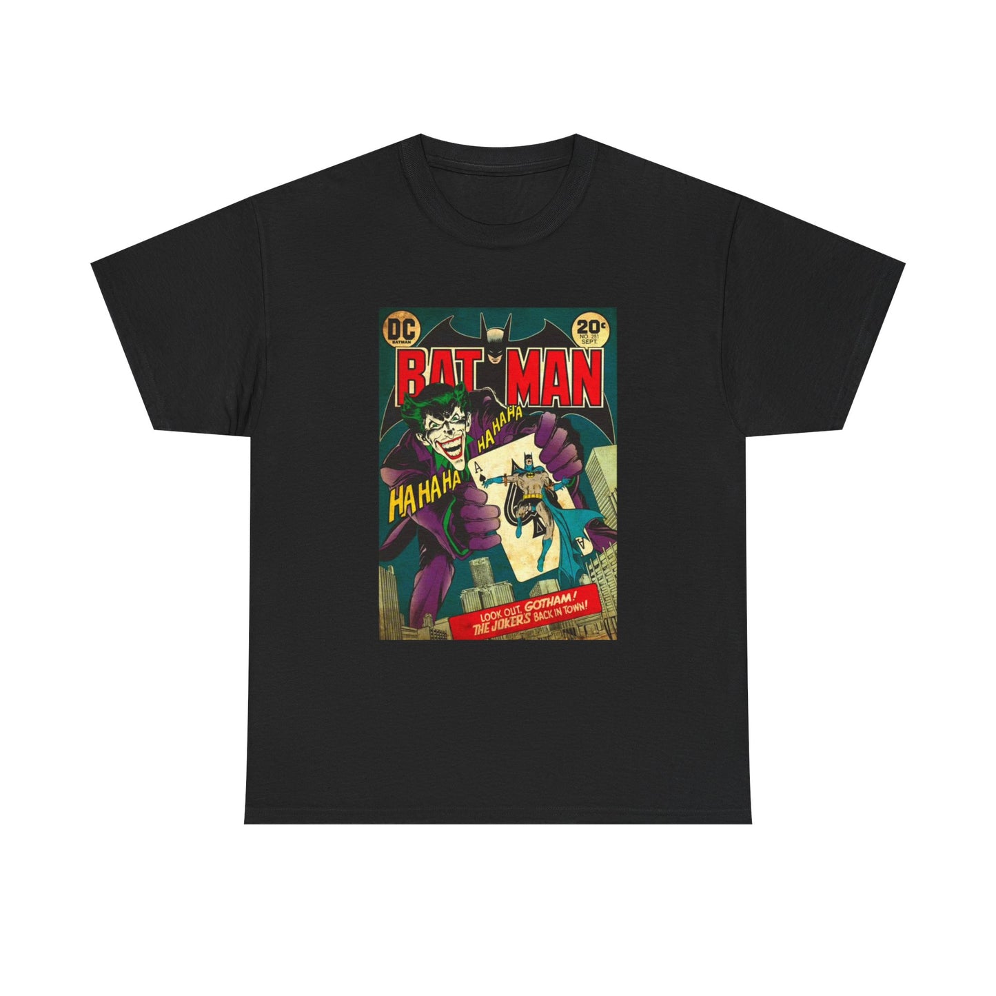 Batman Comic Tshirt Joker movie Vintage comic art book Unisex Heavy Cotton Tee