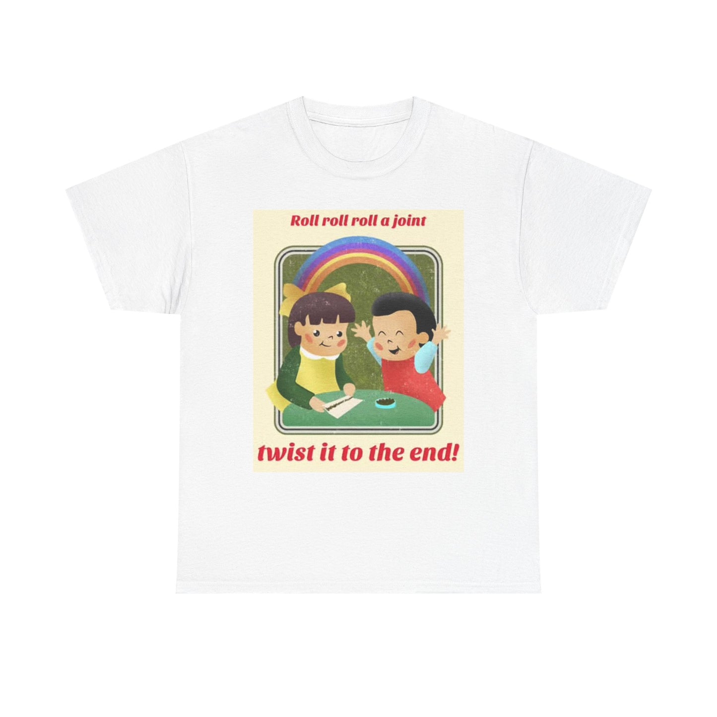 How To Roll A Joint T Shirt Vintage Funny Comedy Unisex Heavy Cotton Tee